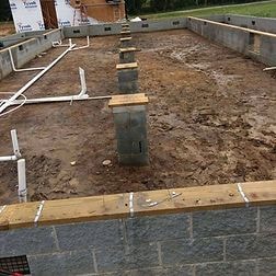 Construction site foundation cleanup